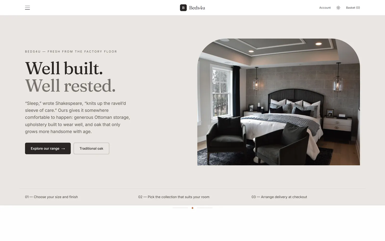 Beds4U landing page